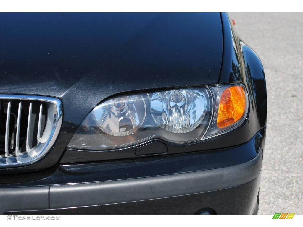 2002 3 Series 325i Sedan - Jet Black / Black photo #9