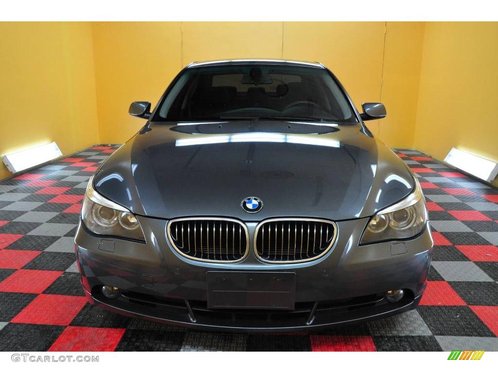 2005 5 Series 545i Sedan - Titanium Grey Metallic / Black photo #2