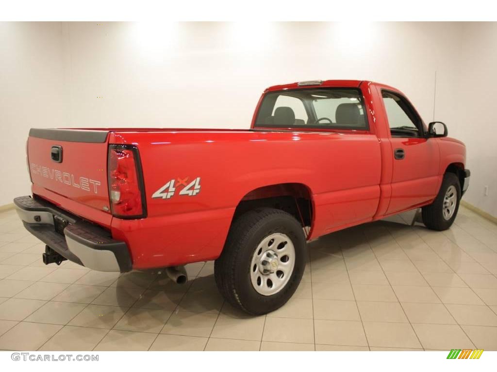 2006 Silverado 1500 Work Truck Regular Cab 4x4 - Victory Red / Dark Charcoal photo #6