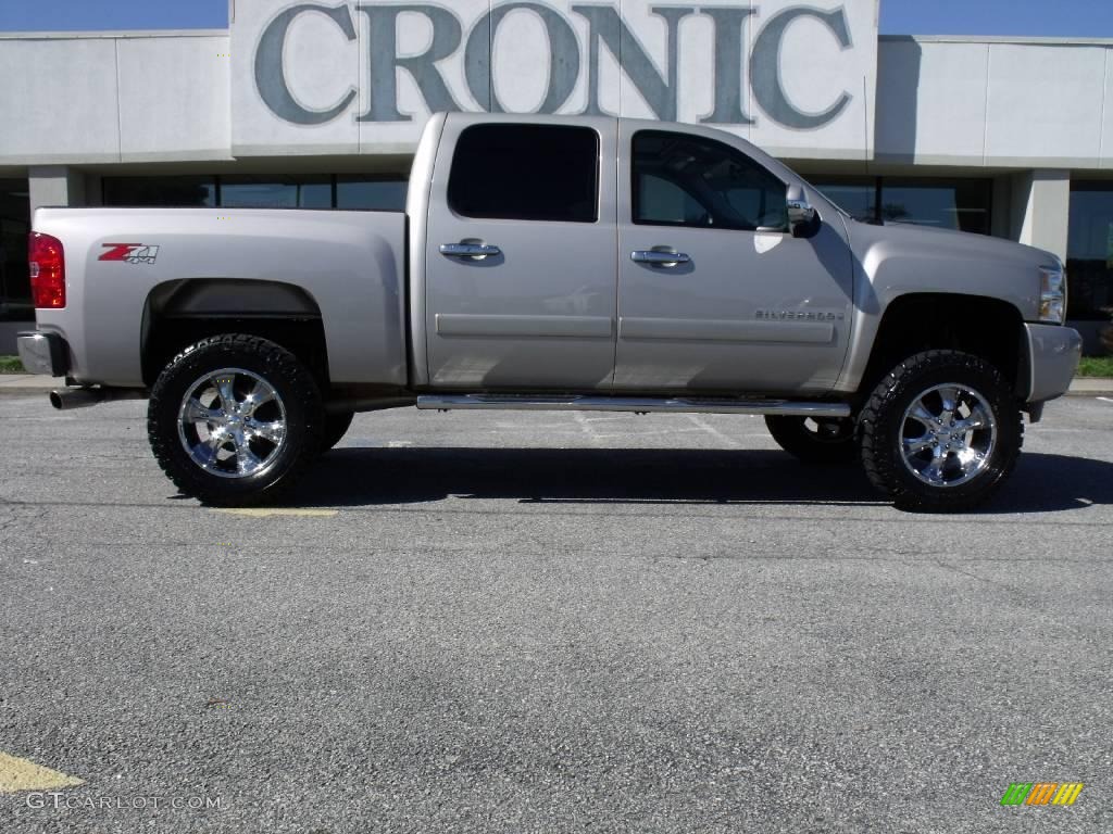 2008 Silverado 1500 LTZ Crew Cab 4x4 - Silver Birch Metallic / Light Titanium/Ebony Accents photo #1