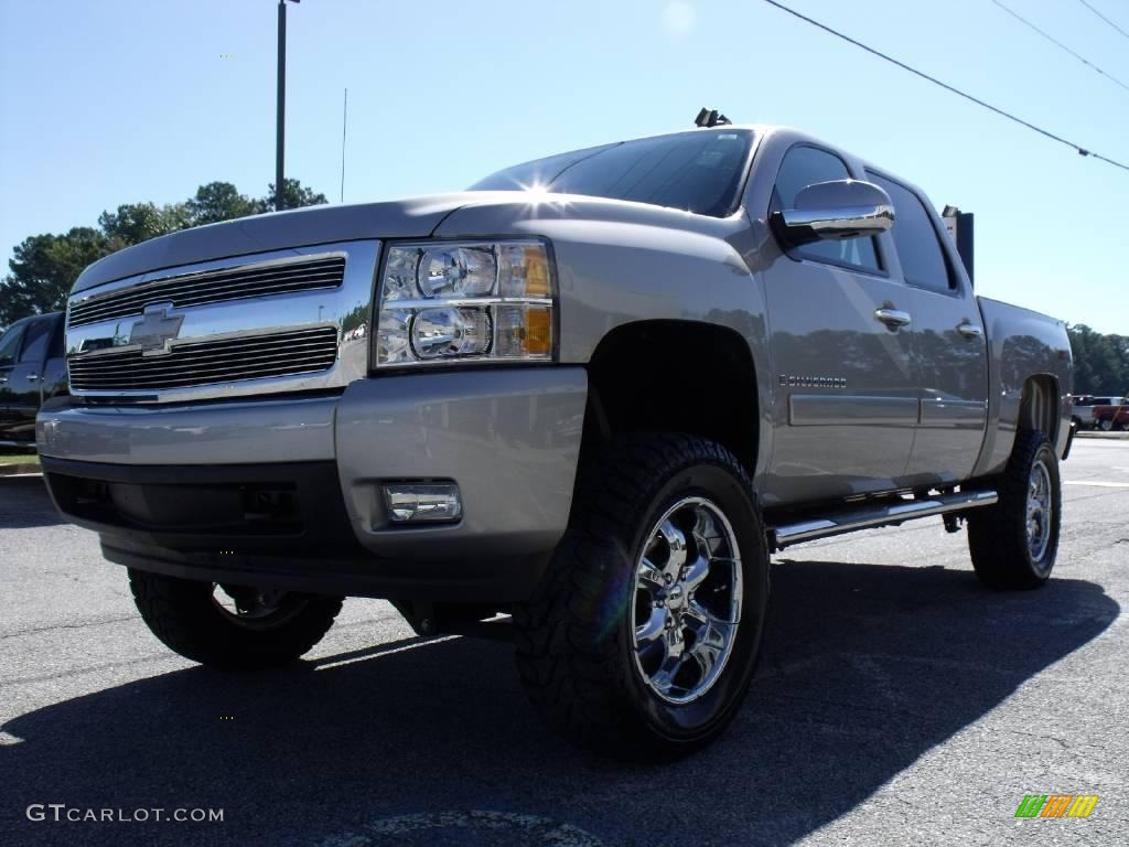 2008 Silverado 1500 LTZ Crew Cab 4x4 - Silver Birch Metallic / Light Titanium/Ebony Accents photo #4