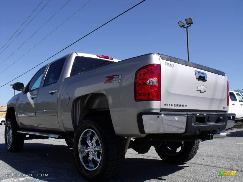 2008 Silverado 1500 LTZ Crew Cab 4x4 - Silver Birch Metallic / Light Titanium/Ebony Accents photo #6