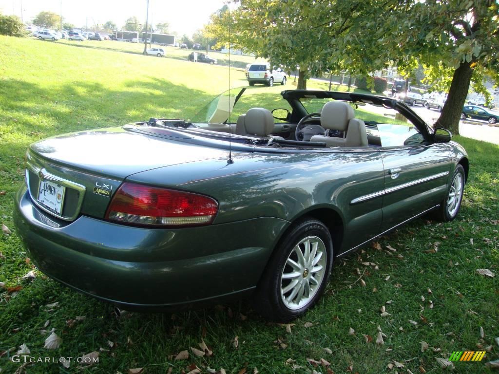 2002 Sebring LXi Convertible - Onyx Green Pearl / Sandstone photo #7