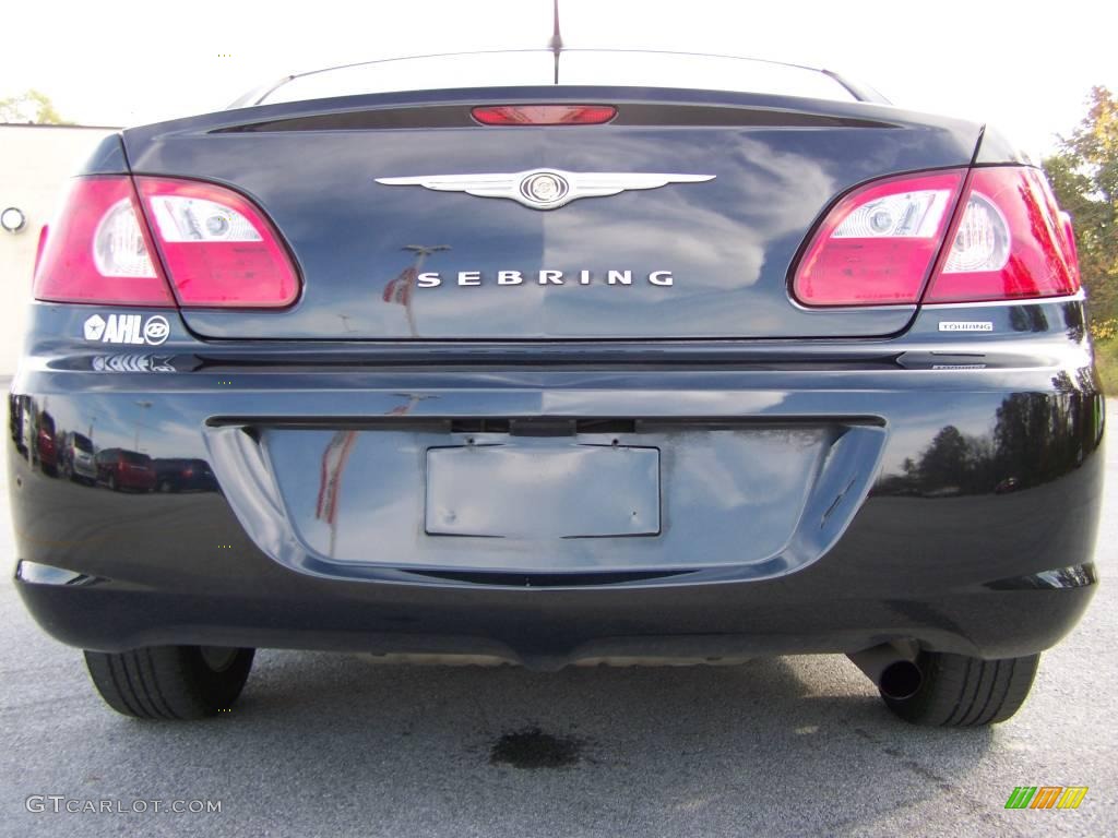2008 Sebring Touring Sedan - Brilliant Black Crystal Pearl / Dark Khaki/Light Graystone photo #6