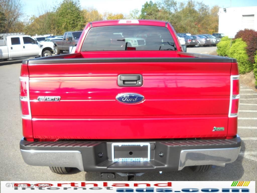 2010 F150 XLT Regular Cab 4x4 - Red Candy Metallic / Tan photo #7