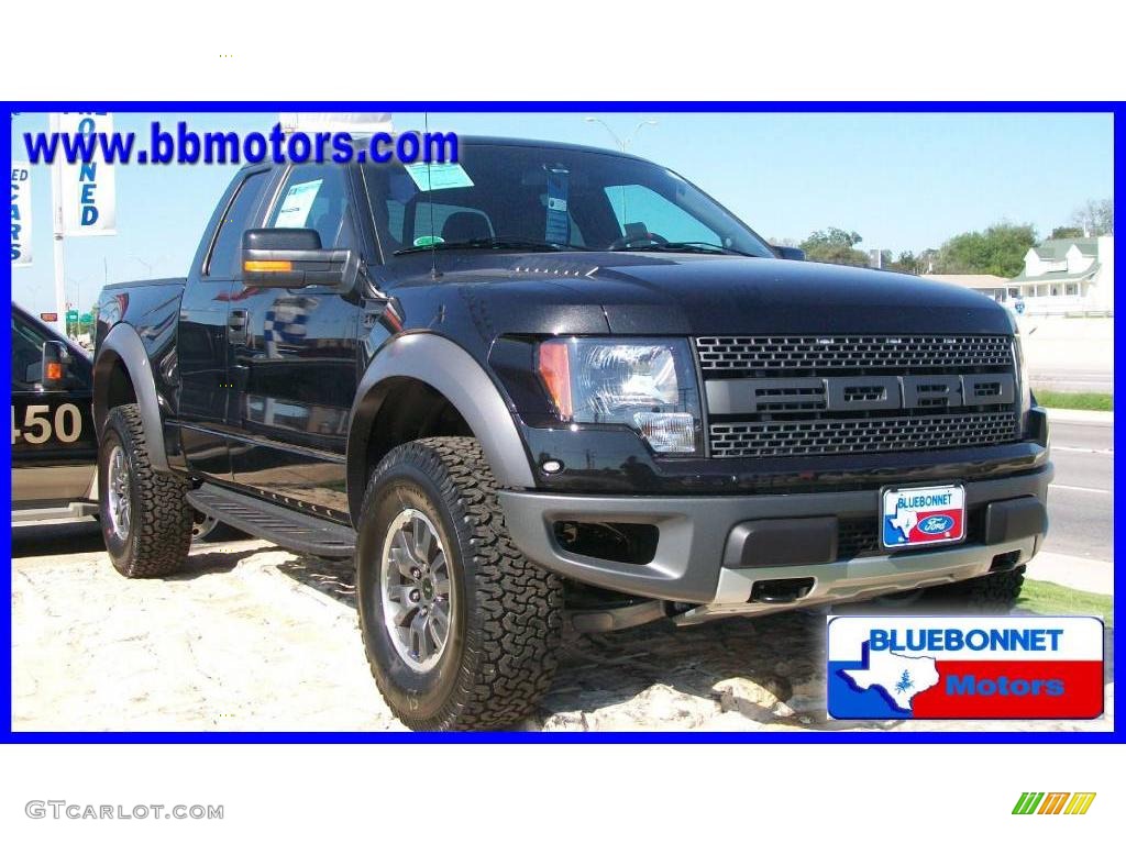 2010 F150 SVT Raptor SuperCab 4x4 - Tuxedo Black / Raptor Black photo #3