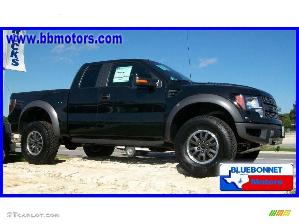 2010 F150 SVT Raptor SuperCab 4x4 - Tuxedo Black / Raptor Black photo #4