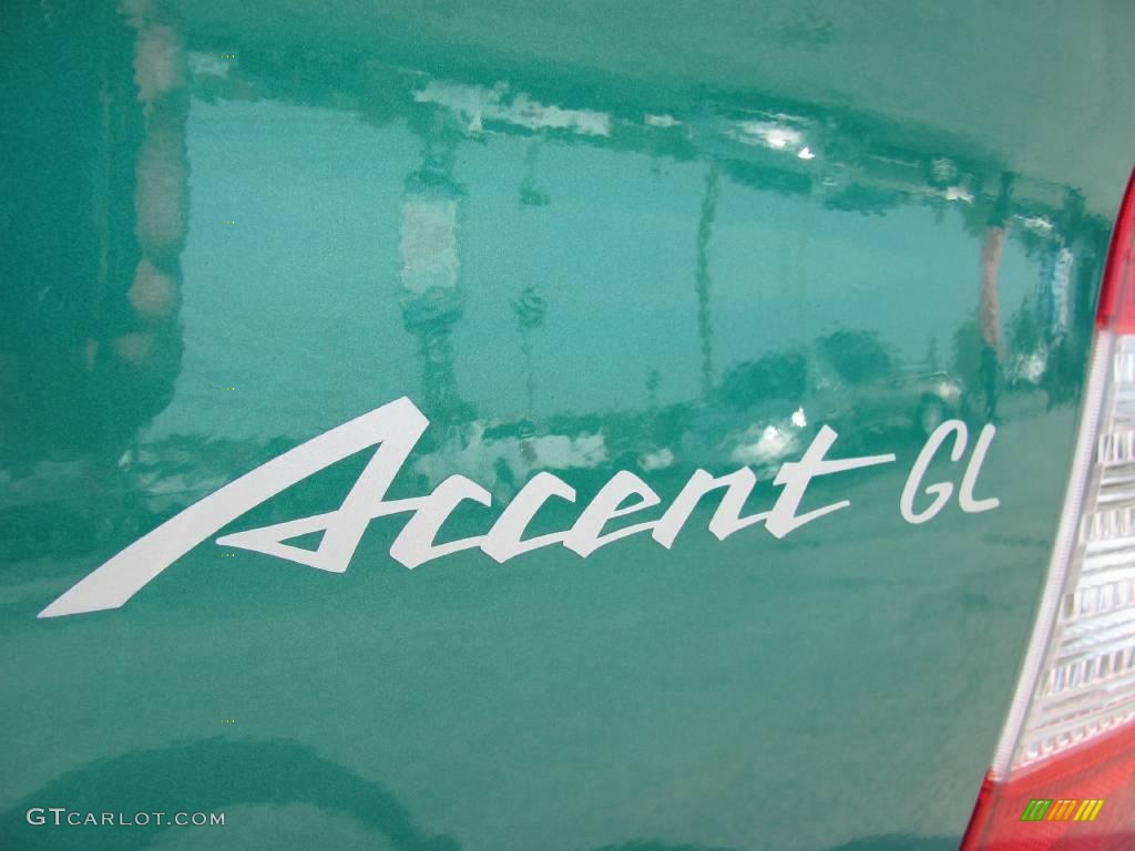 2001 Accent GL Sedan - Jade Green / Gray photo #6
