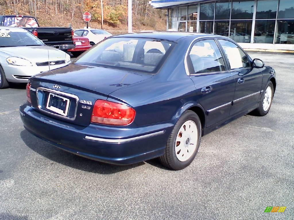 2002 Sonata GLS V6 - Ardor Blue / Black photo #4