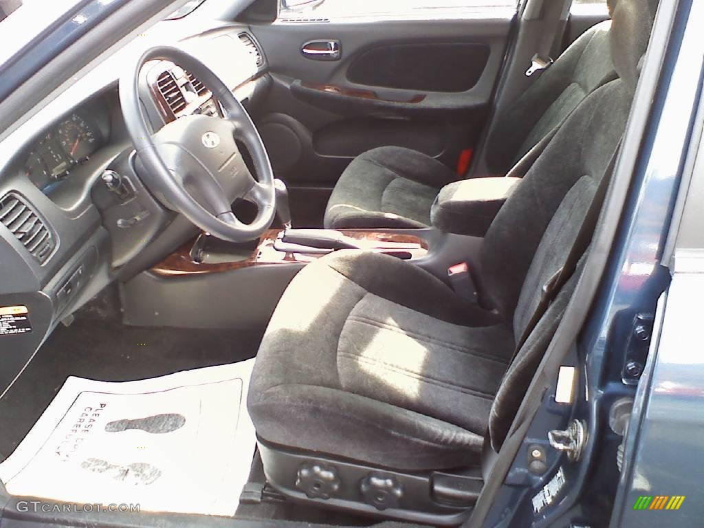 2002 Sonata GLS V6 - Ardor Blue / Black photo #5