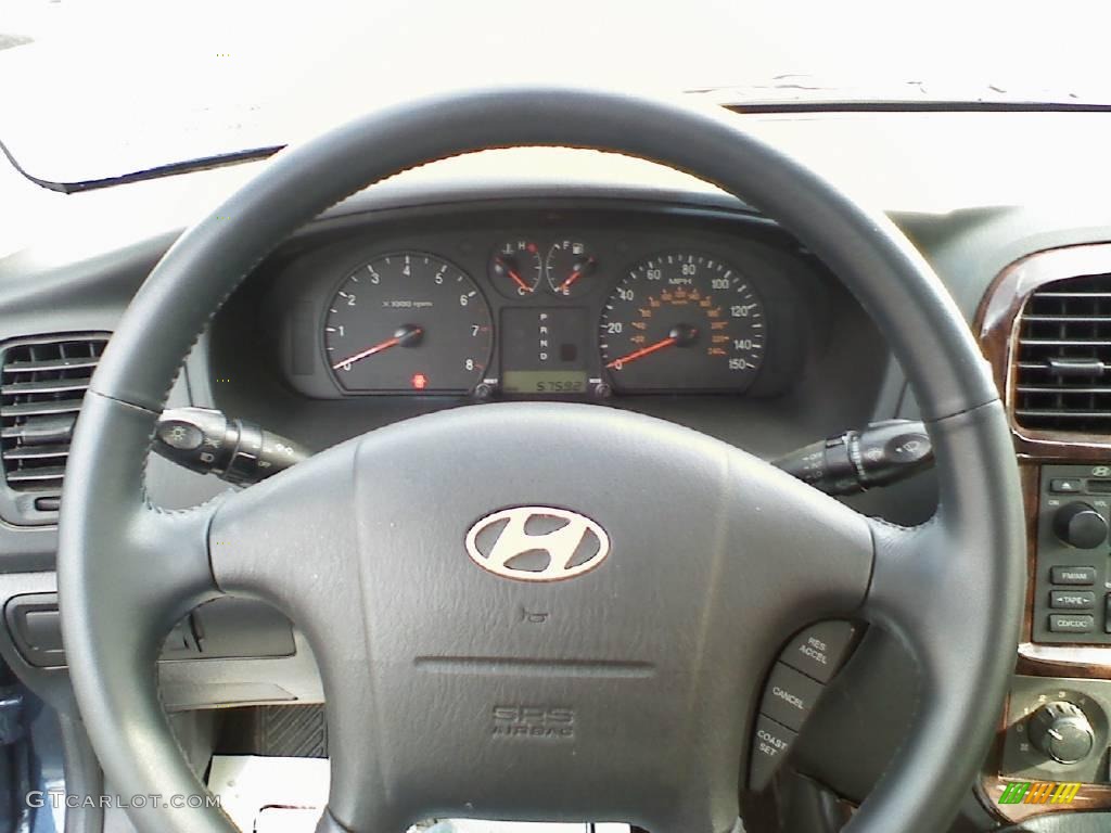 2002 Sonata GLS V6 - Ardor Blue / Black photo #12