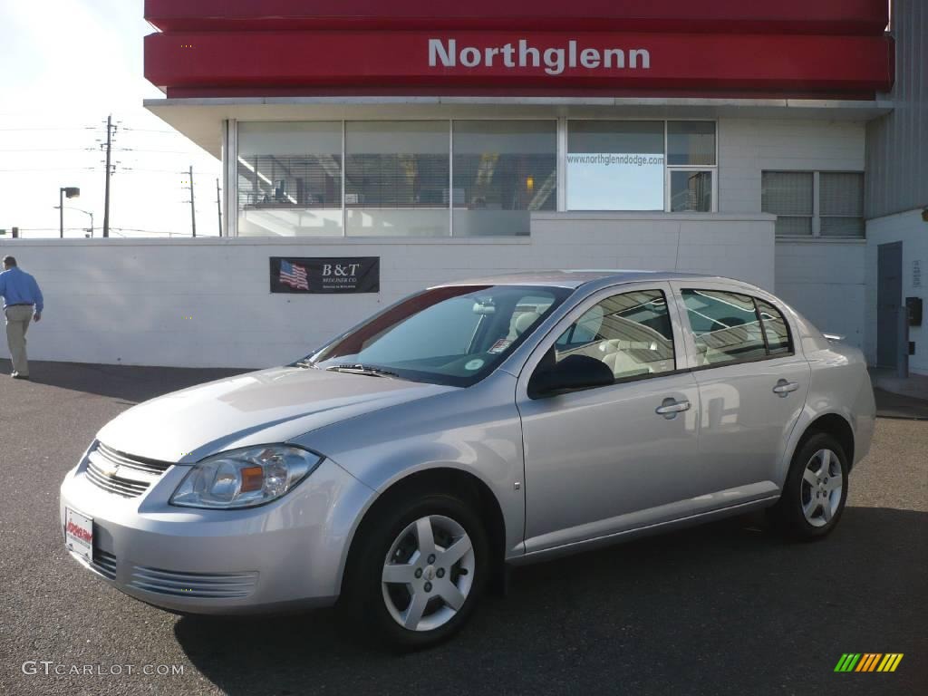 2008 Cobalt LS Sedan - Ultra Silver Metallic / Gray photo #1