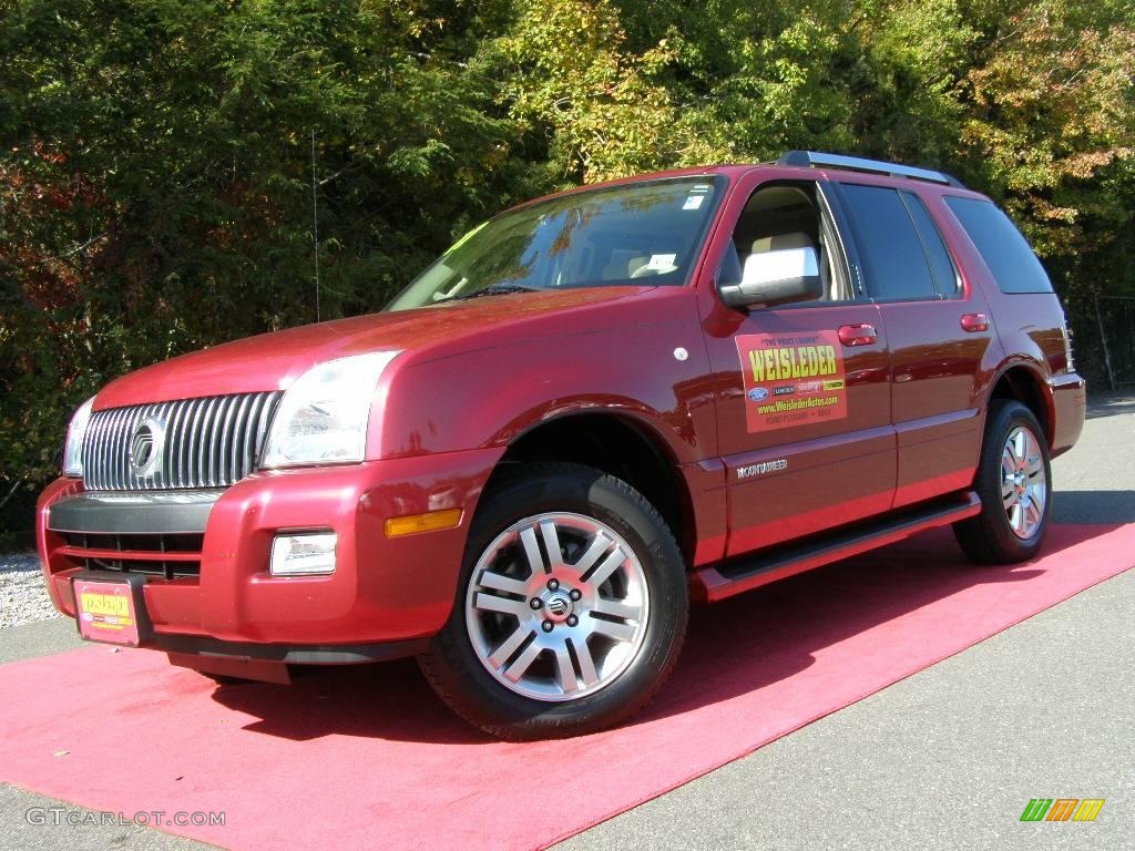 2007 Mountaineer Premier AWD - Vivid Red / Camel photo #1