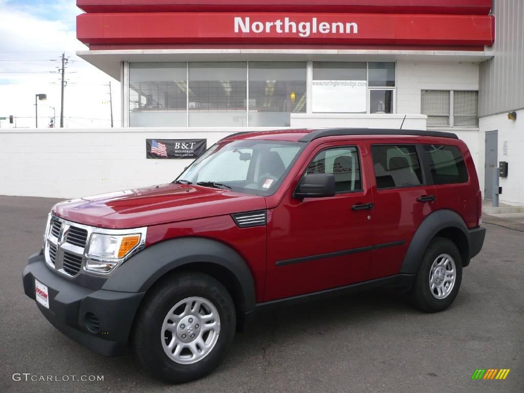 2008 Nitro SXT 4x4 - Inferno Red Crystal Pearl / Dark Khaki/Medium Khaki photo #1