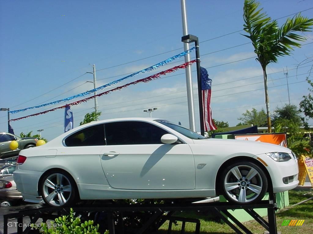 2007 3 Series 335i Coupe - Alpine White / Saddle Brown/Black photo #4