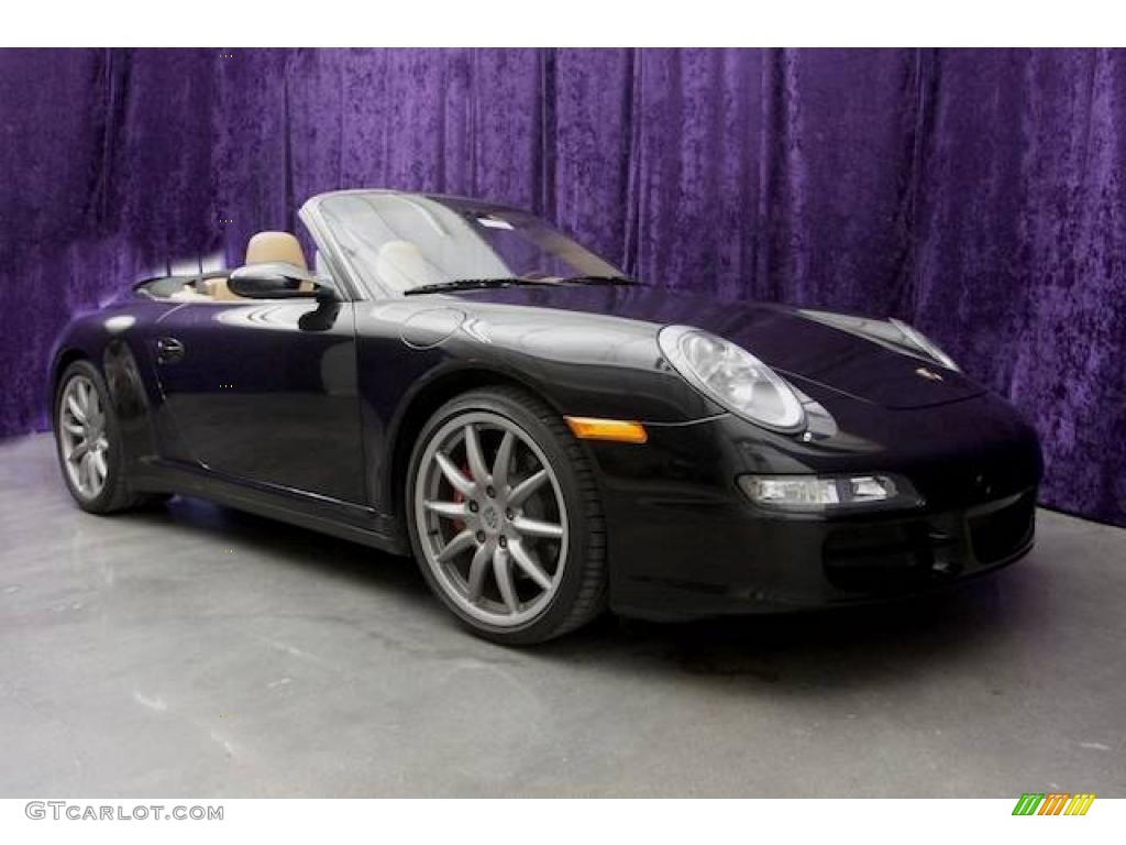 2006 911 Carrera 4S Cabriolet - Black / Sand Beige photo #1