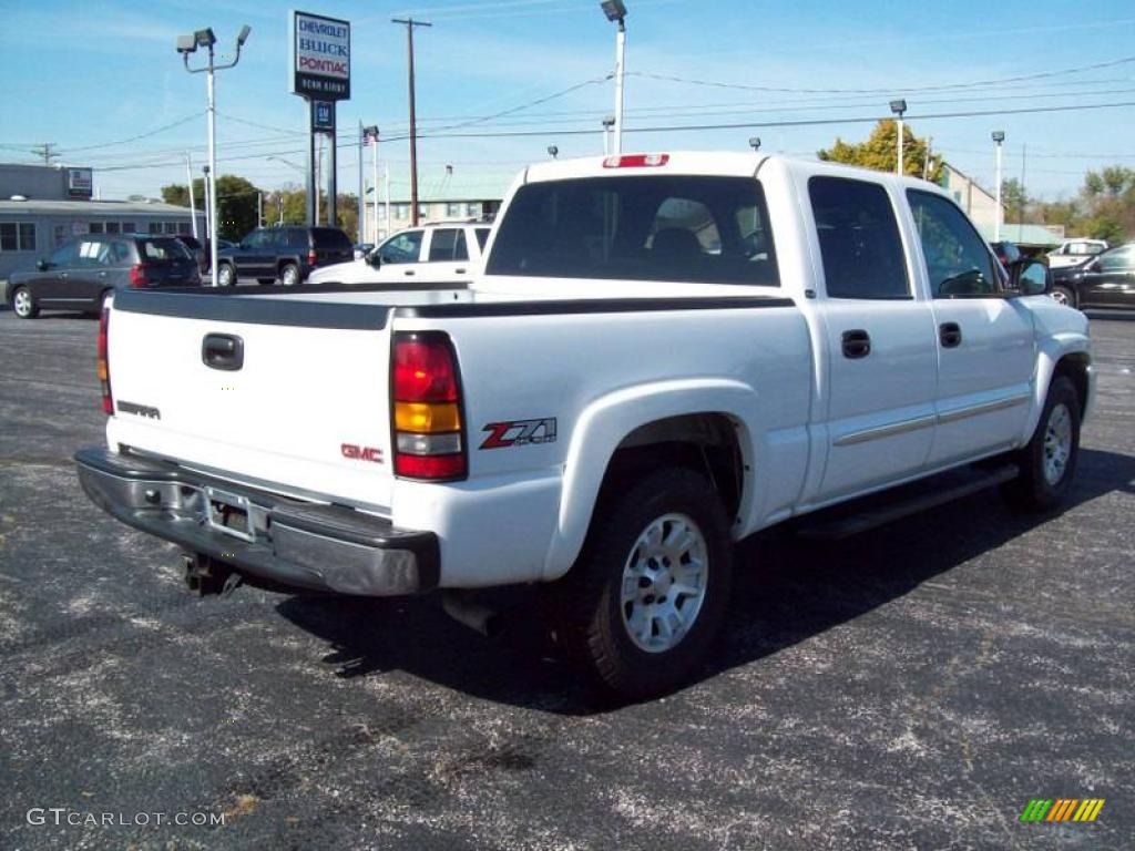 2005 Sierra 1500 Z71 Crew Cab 4x4 - Summit White / Dark Pewter photo #3