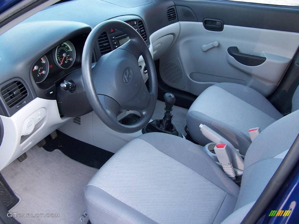 2008 Accent GLS Sedan - Dark Sapphire Blue / Gray photo #6