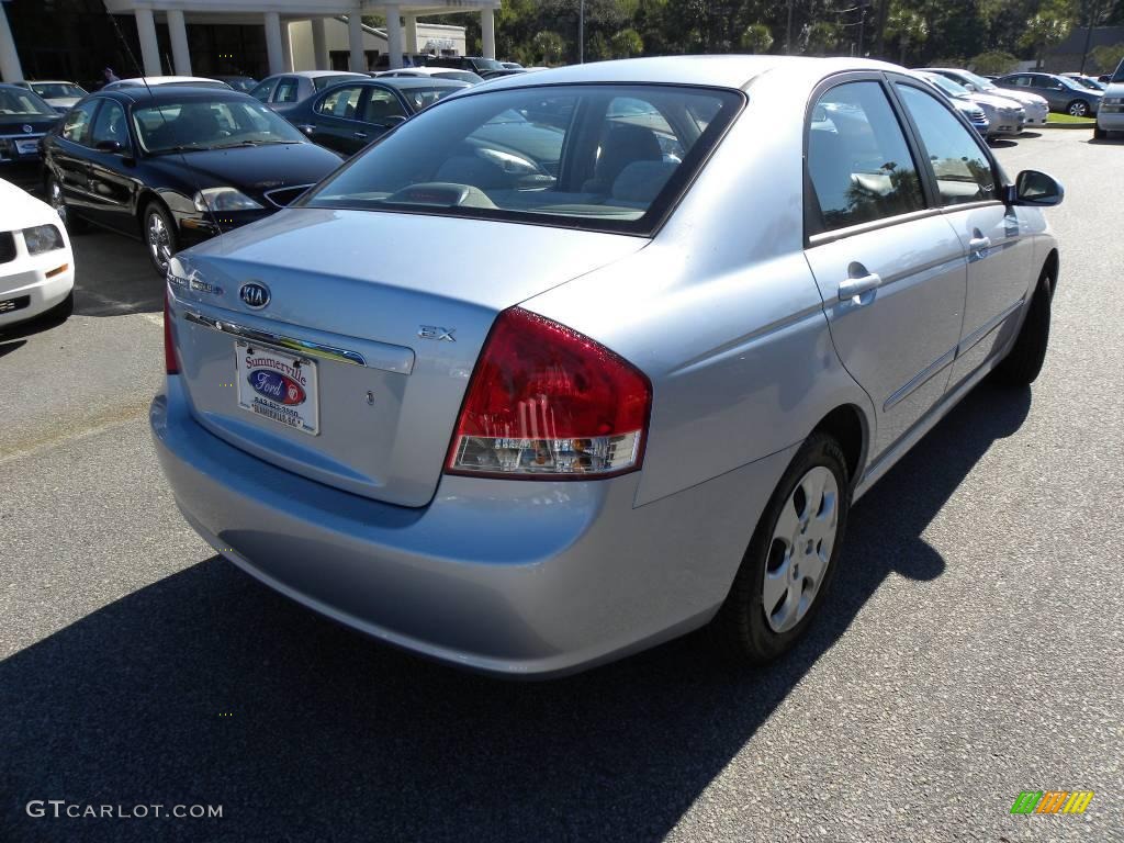 2008 Spectra EX Sedan - Ice Blue / Gray photo #13