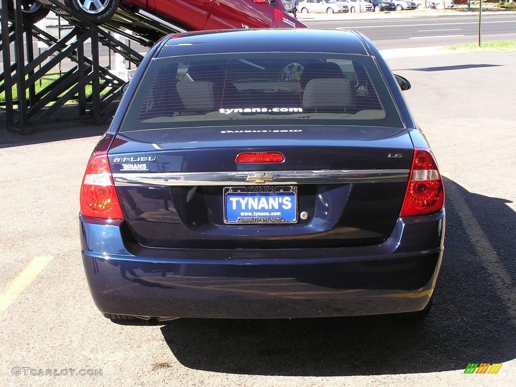 2007 Malibu LS Sedan - Dark Blue Metallic / Cashmere Beige photo #5