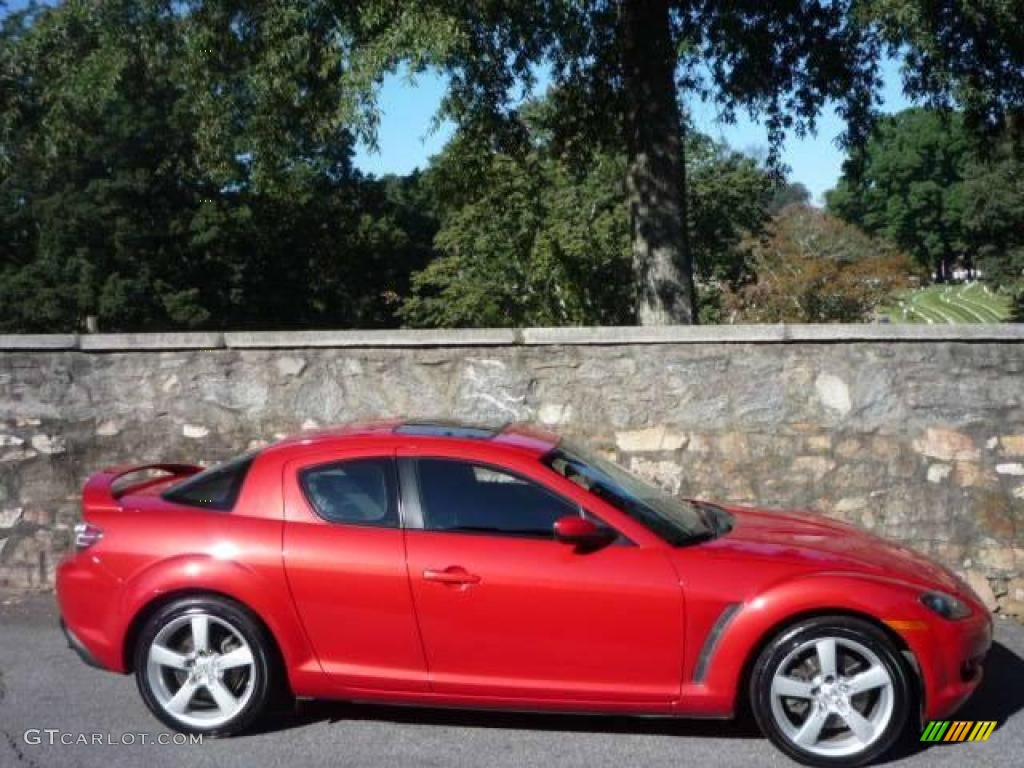 2004 RX-8 Sport - Velocity Red Mica / Black photo #11