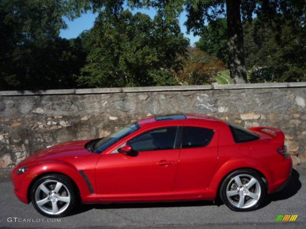 2004 RX-8 Sport - Velocity Red Mica / Black photo #12