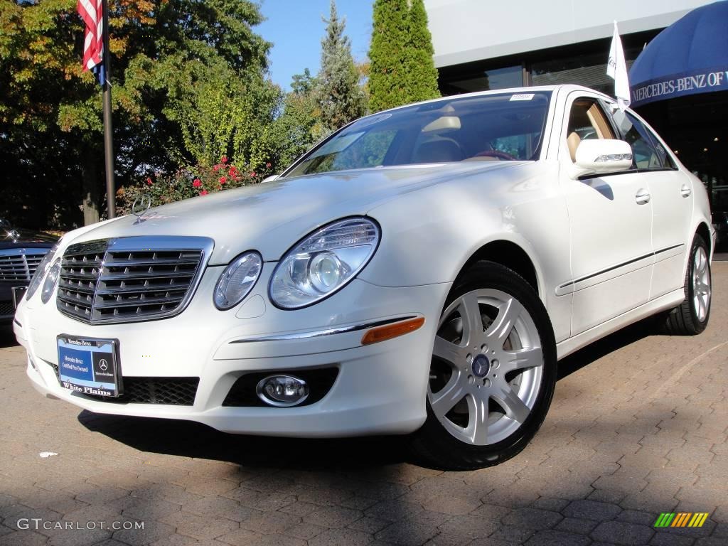 2008 E 350 4Matic Sedan - Arctic White / Cashmere photo #1