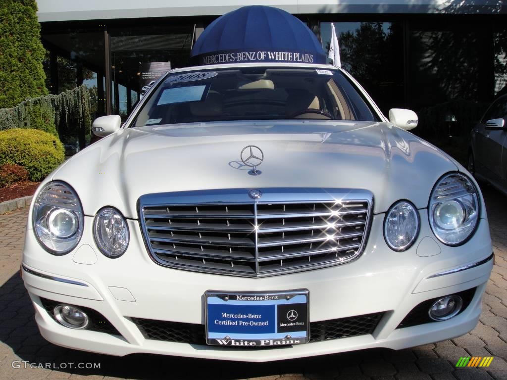 2008 E 350 4Matic Sedan - Arctic White / Cashmere photo #2