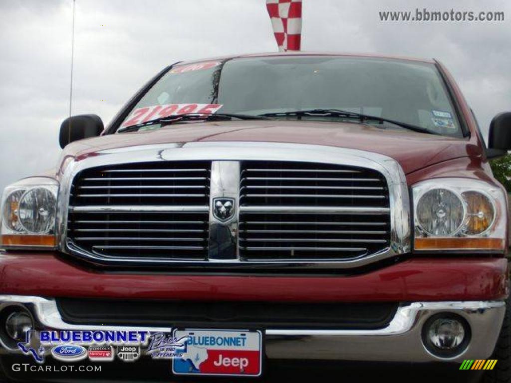 2006 Ram 1500 SLT Quad Cab 4x4 - Inferno Red Crystal Pearl / Khaki Beige photo #1