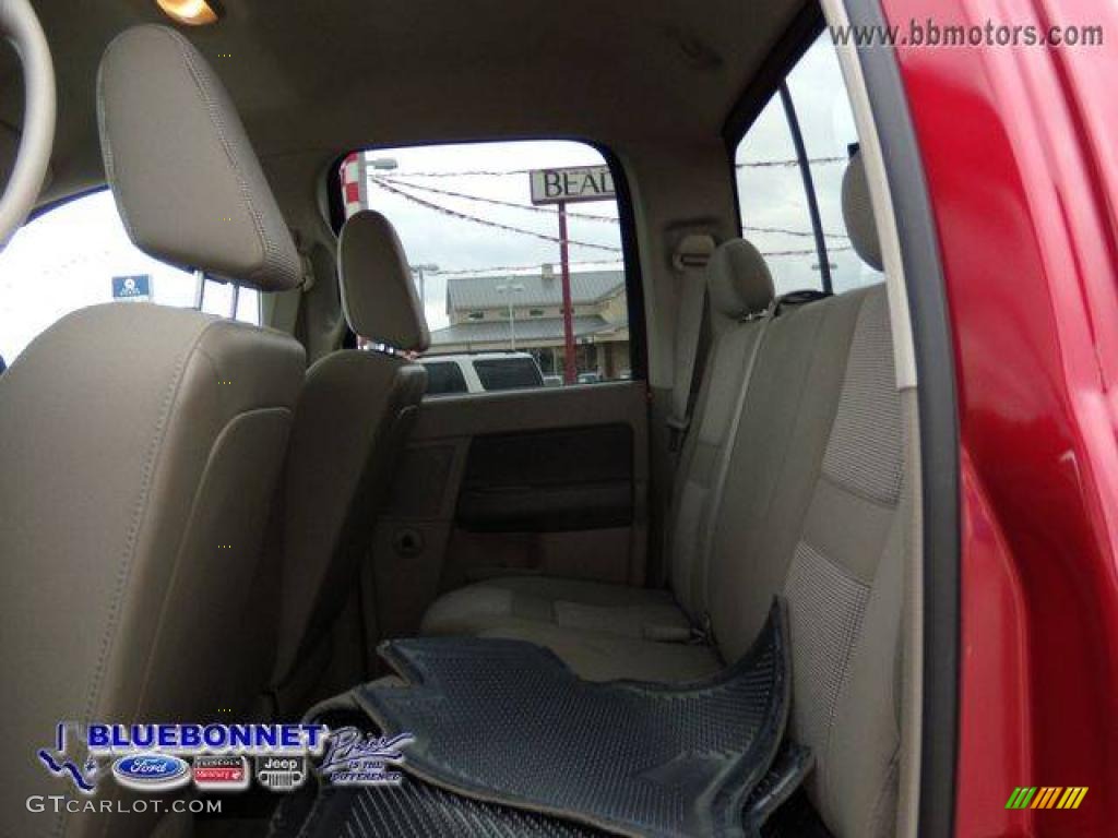 2006 Ram 1500 SLT Quad Cab 4x4 - Inferno Red Crystal Pearl / Khaki Beige photo #16