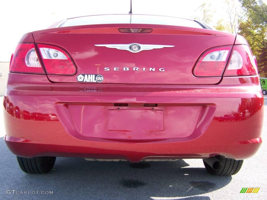 2008 Sebring LX Sedan - Inferno Red Crystal Pearl / Dark Slate Gray/Light Slate Gray photo #5