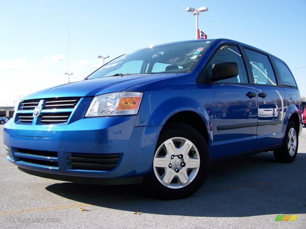 2008 Grand Caravan SE - Marathon Blue Pearl / Dark Slate/Light Shale photo #3