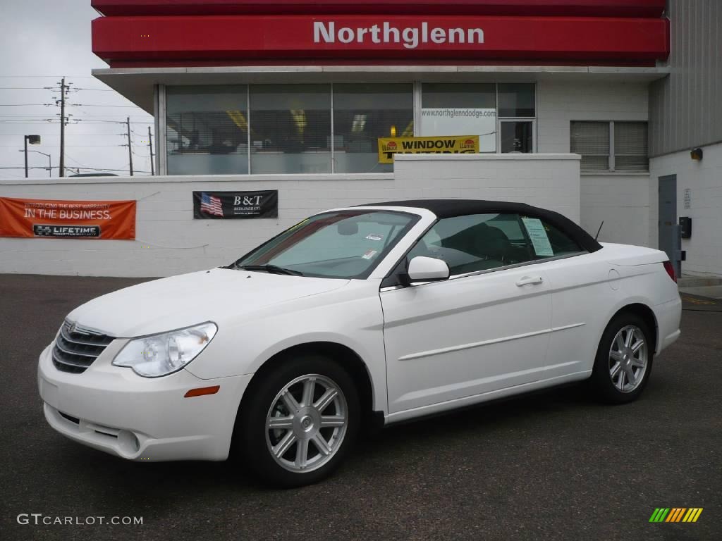 2008 Sebring Touring Convertible - Stone White / Dark Khaki/Light Graystone photo #1