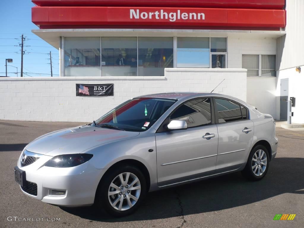 2007 MAZDA3 i Sport Sedan - Sunlight Silver Metallic / Black photo #1