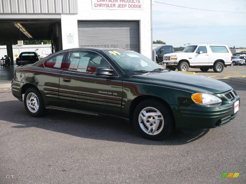 2000 Grand Am SE Coupe - Spruce Green Metallic / Dark Pewter photo #3