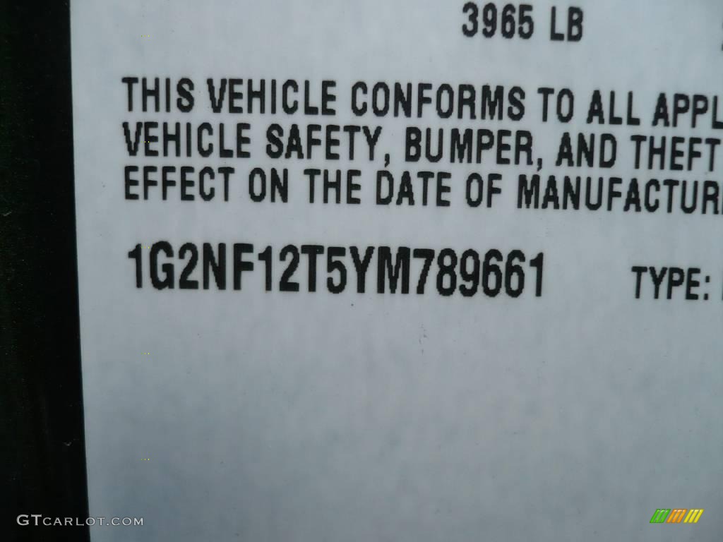 2000 Grand Am SE Coupe - Spruce Green Metallic / Dark Pewter photo #13