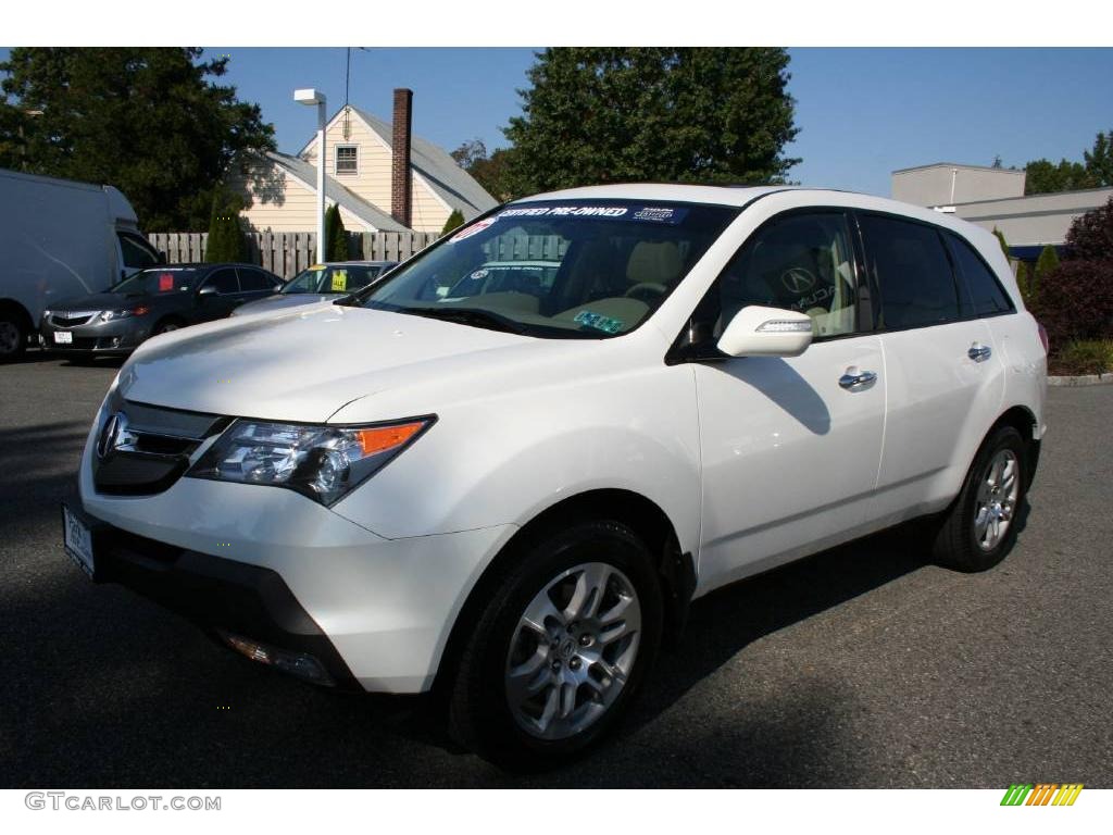 2007 MDX Technology - Aspen White Pearl / Parchment photo #3