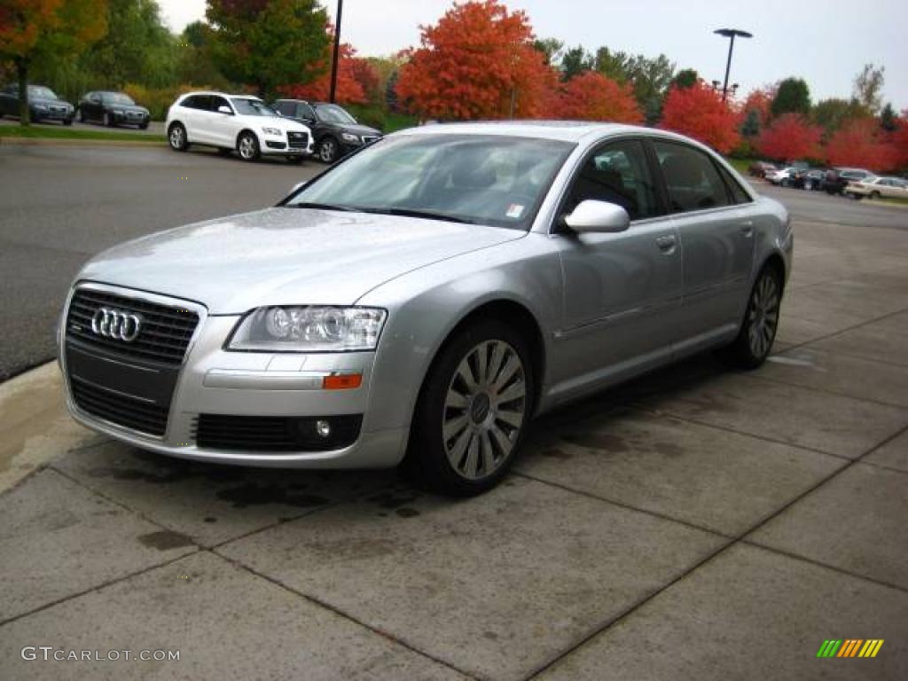 2007 A8 L 4.2 quattro - Light Silver Metallic / Black photo #3