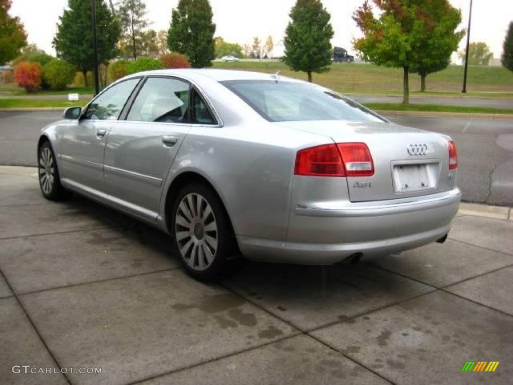 2007 A8 L 4.2 quattro - Light Silver Metallic / Black photo #4