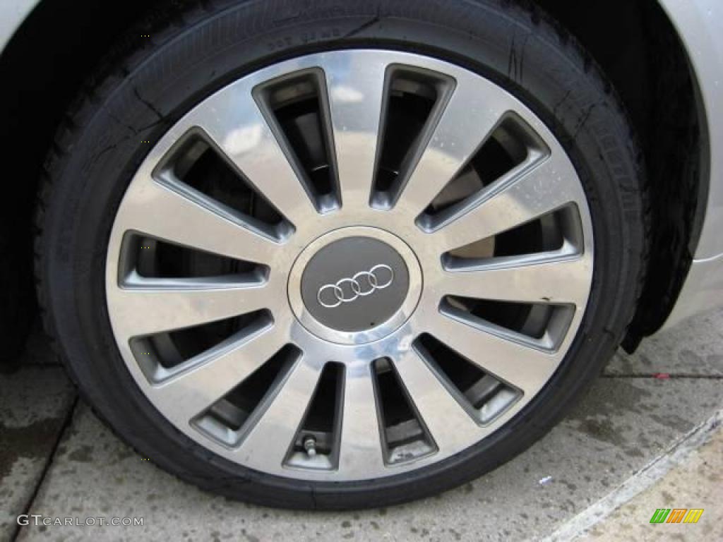 2007 A8 L 4.2 quattro - Light Silver Metallic / Black photo #8