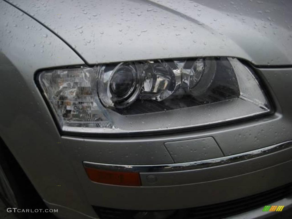 2007 A8 L 4.2 quattro - Light Silver Metallic / Black photo #9