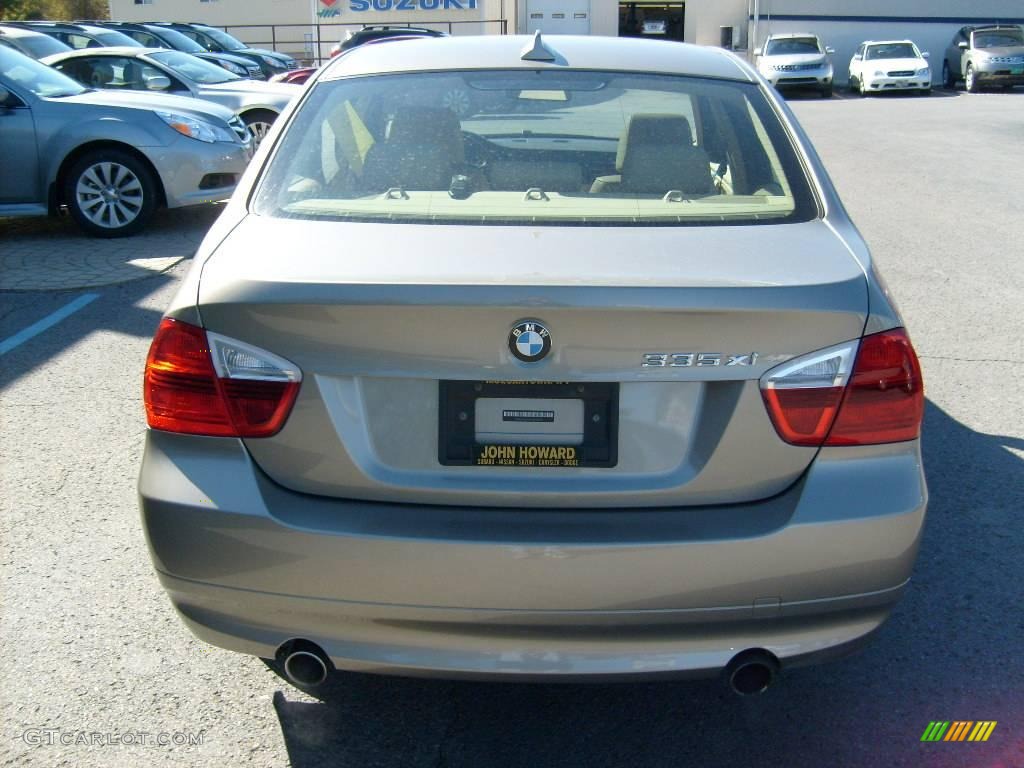 2007 3 Series 335xi Sedan - Platinum Bronze Metallic / Beige photo #6