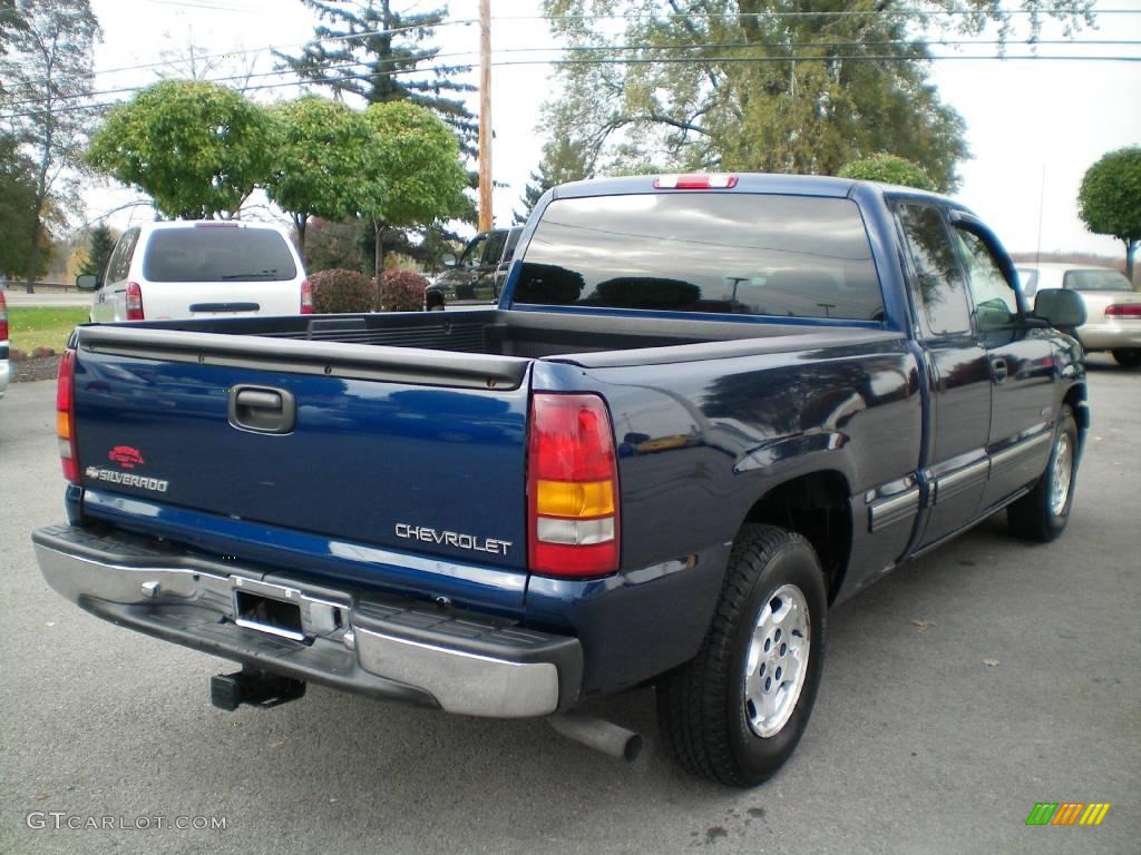 2001 Silverado 1500 LS Extended Cab - Indigo Blue Metallic / Tan photo #9