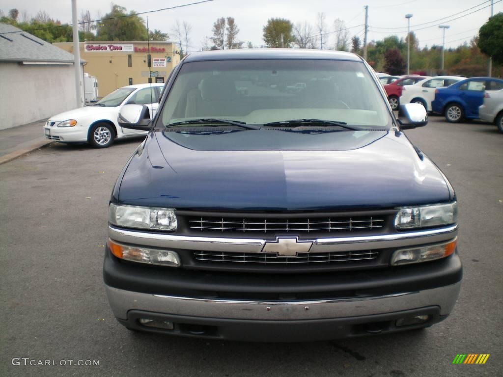 2001 Silverado 1500 LS Extended Cab - Indigo Blue Metallic / Tan photo #12