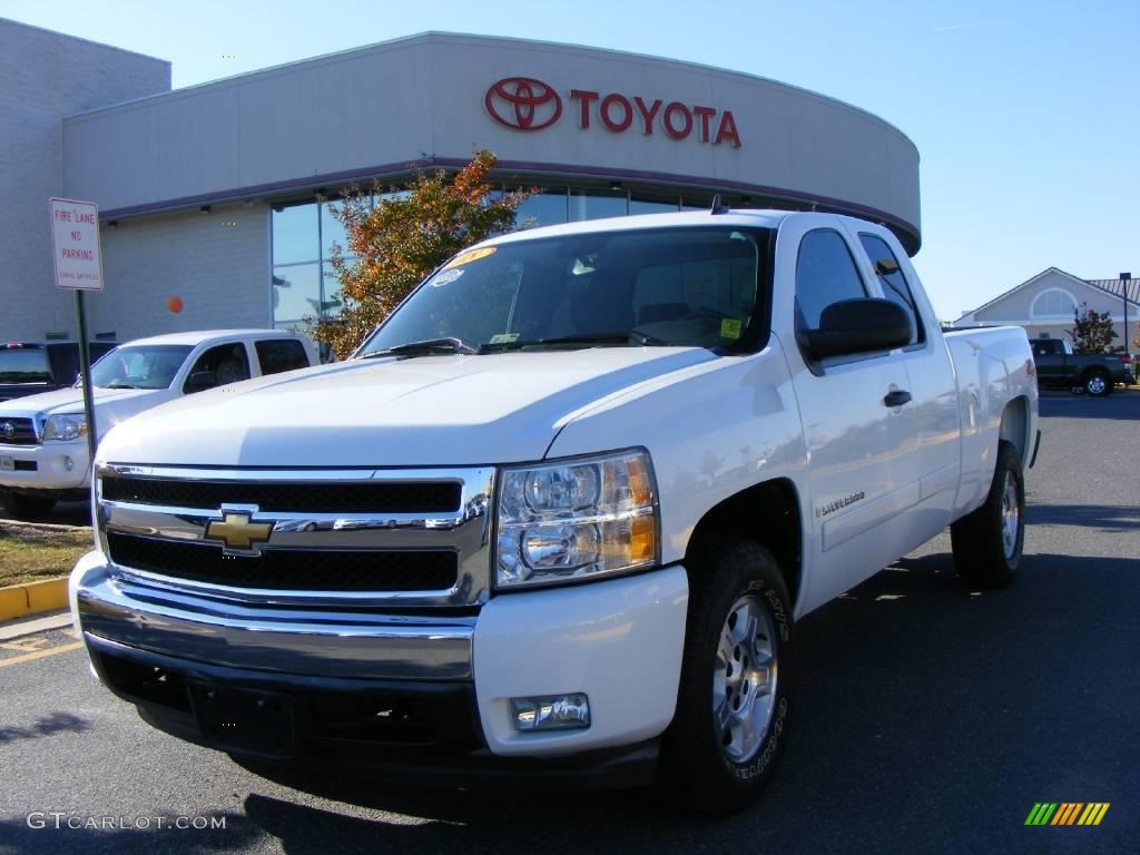 2008 Silverado 1500 LT Extended Cab 4x4 - Summit White / Ebony photo #4