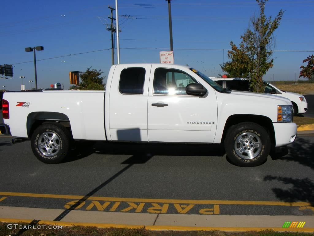 2008 Silverado 1500 LT Extended Cab 4x4 - Summit White / Ebony photo #7