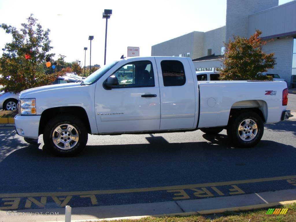 2008 Silverado 1500 LT Extended Cab 4x4 - Summit White / Ebony photo #11