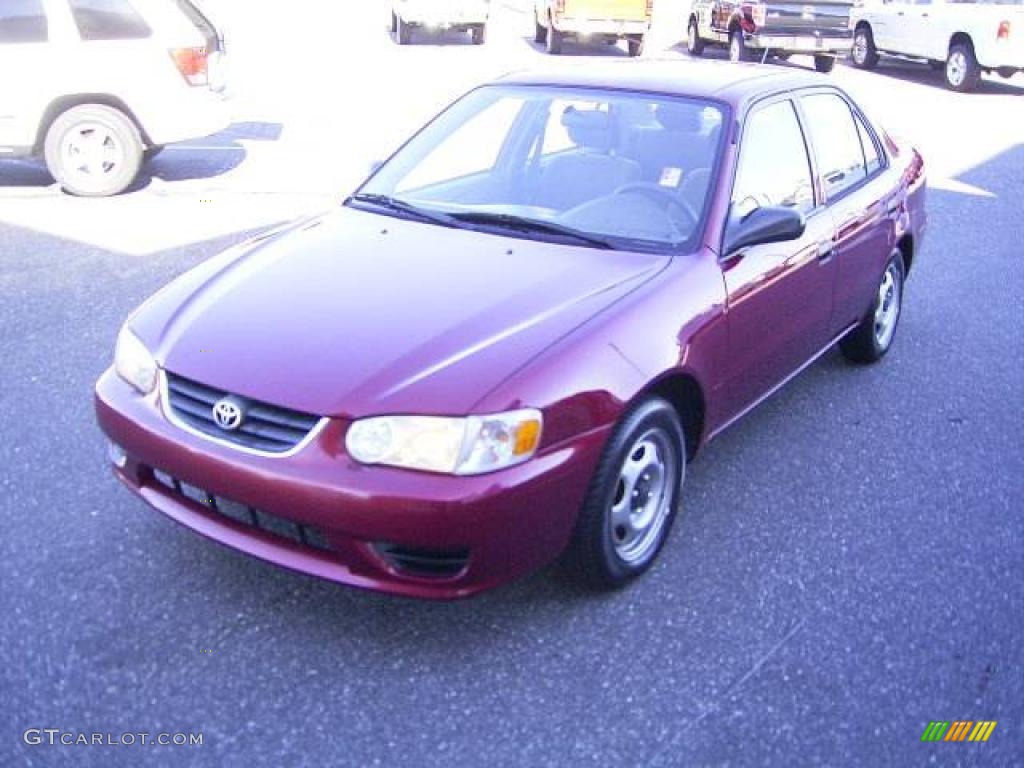 2002 Corolla CE - Impulse Red / Pebble Beige photo #1