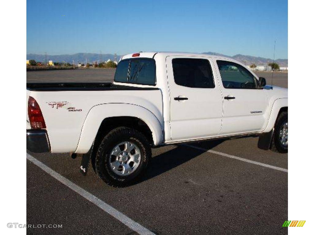 2006 Tacoma TRD Double Cab 4x4 - Super White / Graphite Gray photo #2