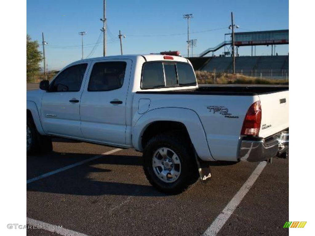 2006 Tacoma TRD Double Cab 4x4 - Super White / Graphite Gray photo #3